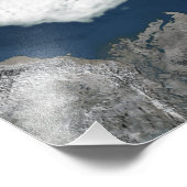 Arctisch zee boven Noord-Amerika Foto Afdruk (Hoek)