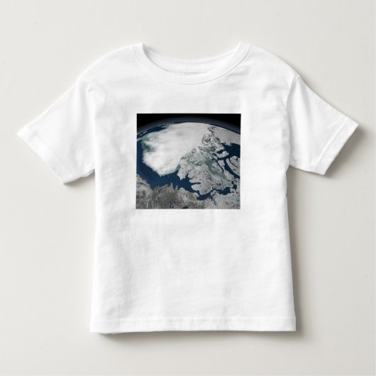 Arctisch zee boven Noord-Amerika Kinder Shirts (Voorkant)