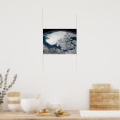 Arctisch zee boven Noord-Amerika Poster (Keuken)