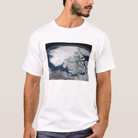Arctisch zee boven Noord-Amerika T-shirt (Voorkant)