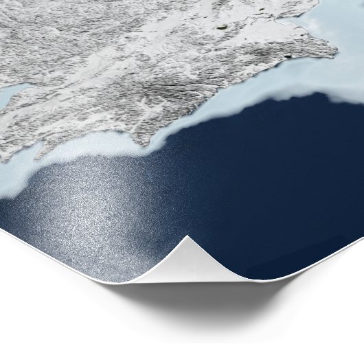 Arctisch zee-ijs 2 foto afdruk (Hoek)