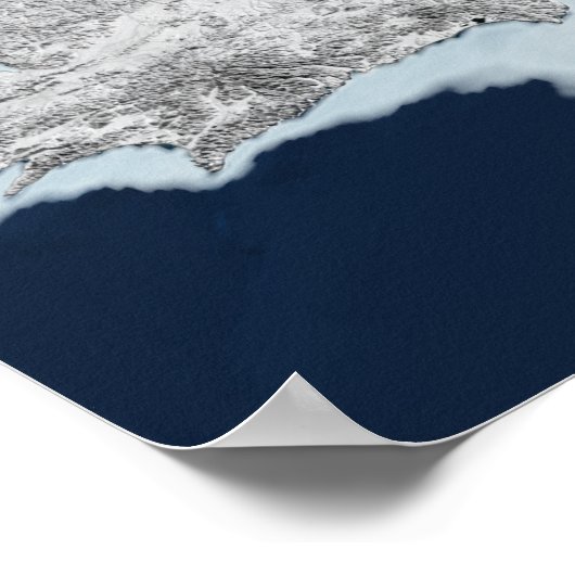 Arctisch zee-ijs 2 poster (Hoek)