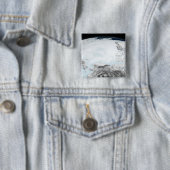 Arctisch zee-ijs 2 vierkante button 5,1 cm (In situ)