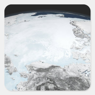 Arctisch zee-ijs 2 vierkante sticker