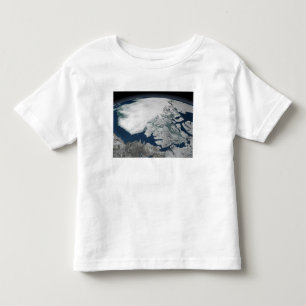 Arctisch zee-ijs boven Noord-Amerika Kinder Shirts