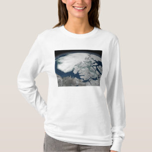 Arctisch zee-ijs boven Noord-Amerika T-shirt
