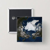 Arctisch zee vierkante button 5,1 cm (Voorkant /achterkant)