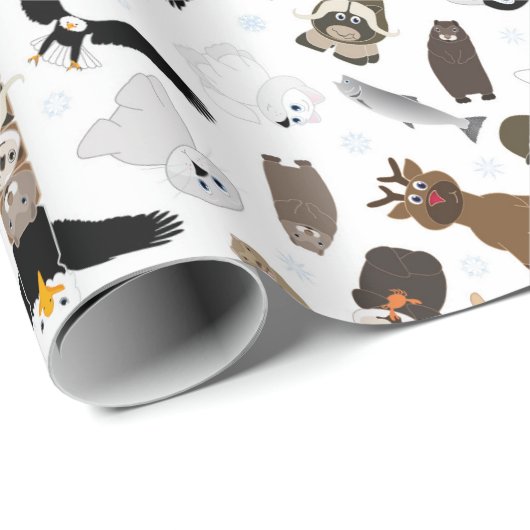Arctische alaska-dieren 1 cadeaupapier (Rol Hoek)