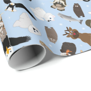 Arctische alaska-dieren 2 cadeaupapier