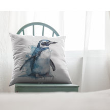  Arctische Azure Waterverf Pinguïn 
