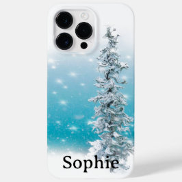 Arctische blauwe bevroren zilverspartijen Case-Mate iPhone 14 pro max hoesje