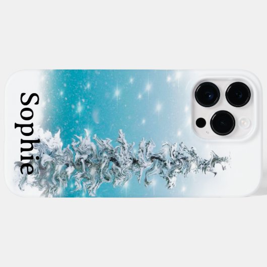 Arctische blauwe bevroren zilverspartijen Case-Mate iPhone case (Achterkant (horizontaal))