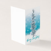 Arctische blauwe bevroren zilverspartijen kaart (Buitenkant)