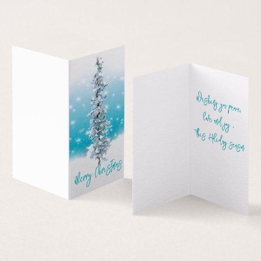 Arctische blauwe bevroren zilverspartijen kaart (Binnen en buitenkant)