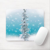 Arctische blauwe bevroren zilverspartijen muismat (Met muis)
