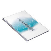 Arctische blauwe bevroren zilverspartijen notitieboek (Rechterzijde)