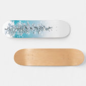 Arctische blauwe bevroren zilverspartijen persoonlijk skateboard (Horizontaal)