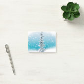 Arctische blauwe bevroren zilverspartijen post-it® notes (Kantoor)