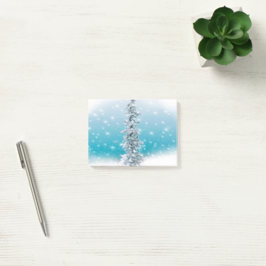 Arctische blauwe bevroren zilverspartijen post-it® notes (Kantoor)