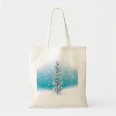 Arctische blauwe bevroren zilverspartijen tote bag (Voorkant)