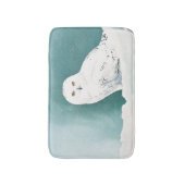 Arctische Blauwgroen sneeuwuil Badmat (Voorkant Verticaal)