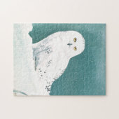 Arctische Blauwgroen sneeuwuil Legpuzzel (Horizontaal)