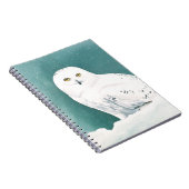 Arctische Blauwgroen sneeuwuil Notitieboek (Rechterzijde)