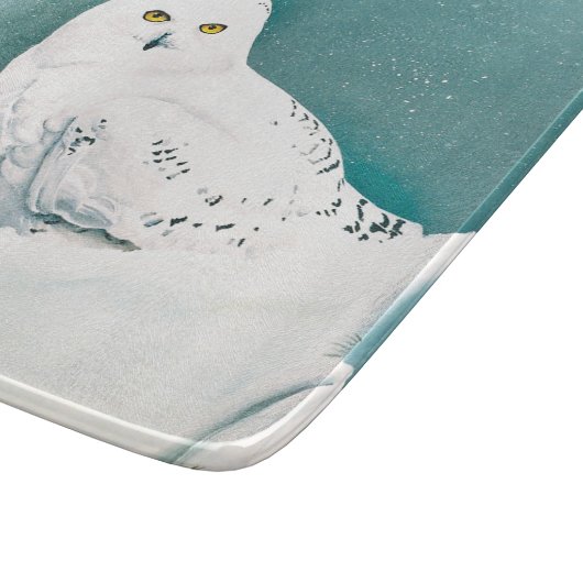 Arctische Blauwgroen sneeuwuil Snijplank (Hoek)