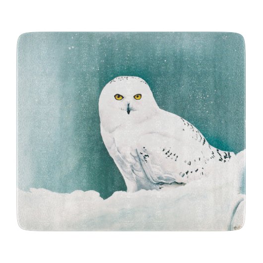 Arctische Blauwgroen sneeuwuil Snijplank (Voorkant)