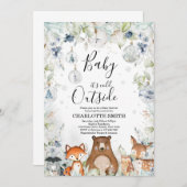 Arctische bos baby shower uitnodiging (Voorkant / Achterkant)