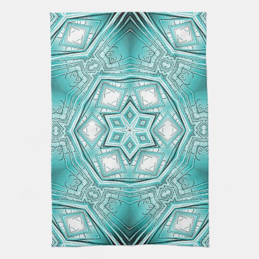 arctische caleidoscoop theedoek (Verticaal)