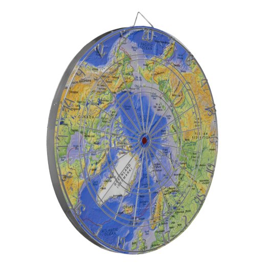 Arctische cirkel dartbord (Voorkant Links)