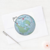 Arctische cirkel vierkante sticker (Envelop)