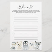 Arctische dieren Baby shower dat ik heet (Voorkant)