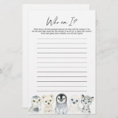 Arctische dieren Baby shower dat ik heet (Voorkant / Achterkant)