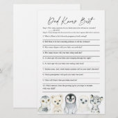 Arctische dieren Baby shower Papa kent best game (Voorkant / Achterkant)