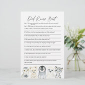 Arctische dieren Baby shower Papa kent best game (Staand voorkant)