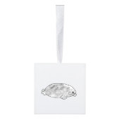 Arctische Dieren Cute Doodle Kerstblok Ornament (Rechts)
