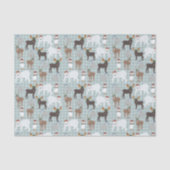 Arctische dieren in de winter Petten Kerstmis Tissuepapier (Voorkant)