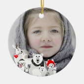 Arctische dieren keramisch ornament (Voorkant)