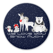 Arctische dieren keramische knop (Voorkant)