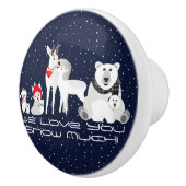 Arctische dieren keramische knop (Rechts)