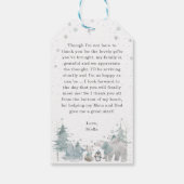 Arctische Dieren Winter Baby Borrel Bedankt Labels Cadeaulabel (Achterkant)