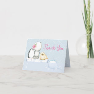 Arctische Dieren Winter Baby Shower Bedankkaart