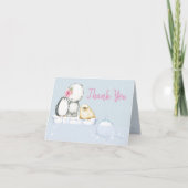 Arctische dieren Winter Baby shower Dank u wel Bedankkaart (Voorkant)