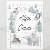 Arctische dieren Winter Baby shower geschenken en  (Voorkant)