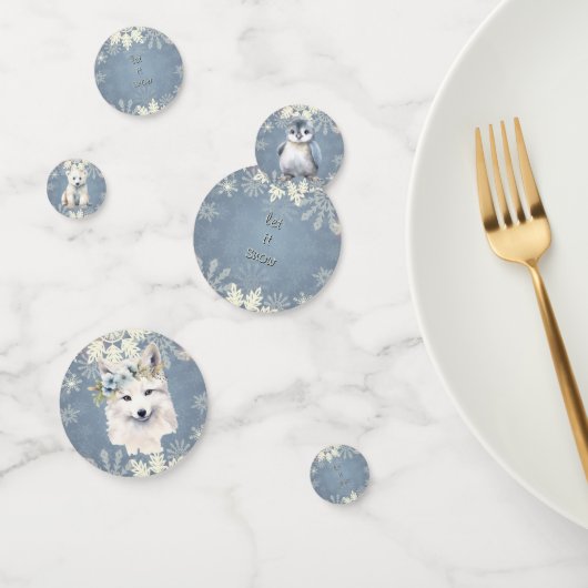 Arctische dieren Winter Sneeuwvlok Confetti (Groep)