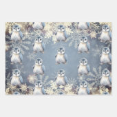 Arctische dieren Winter Sneeuwvlok Inpakpapier Vel (Voorkant 2)