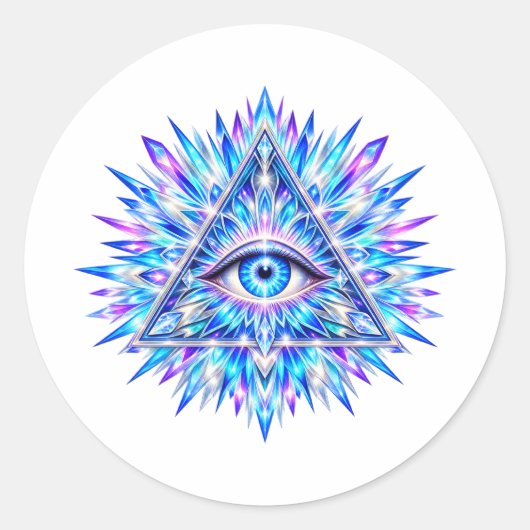Arctische Driehoek Oog Sticker (Voorkant)