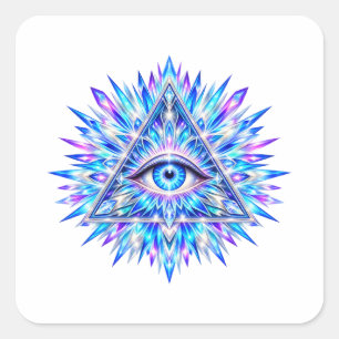 Arctische Driehoek Oog Vierkante Sticker Sheet